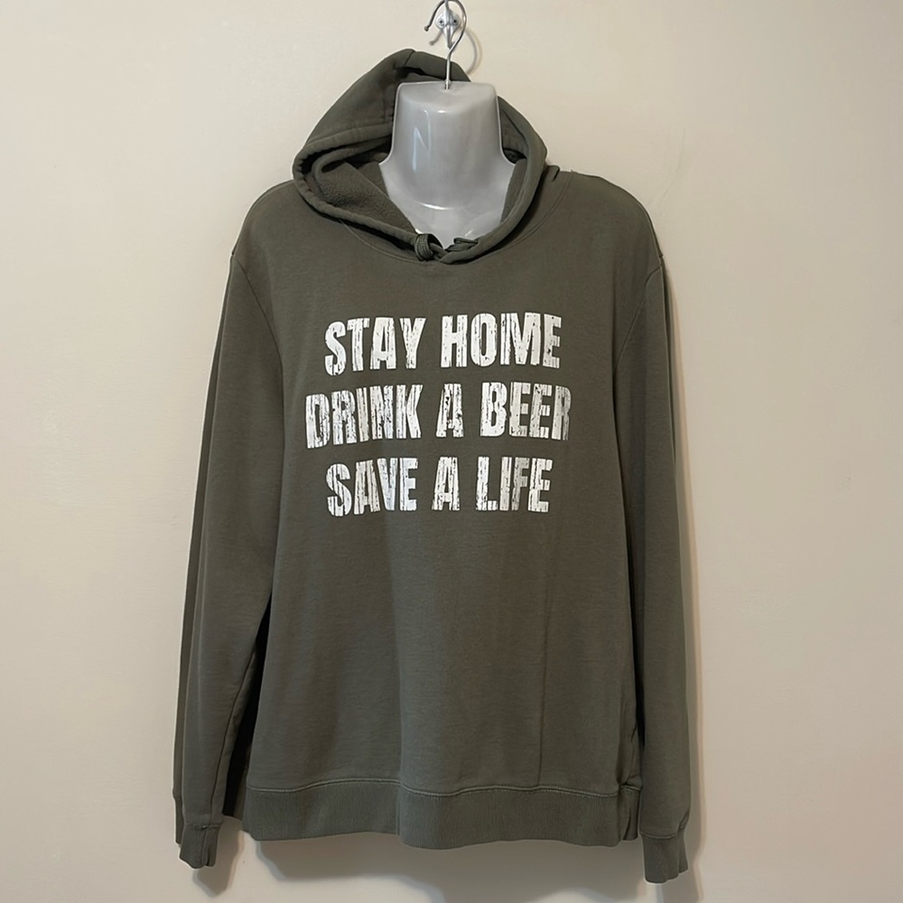 Green “Drink A Beer” Hoodie